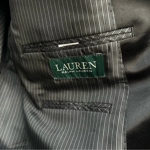 Lauren Ralph Lauren Men's 100% Wool Black Tuxedo Jacket with Satin Lapel 46 L - Picture 2 of 11